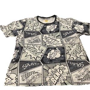 New black and white comic strip t shirt